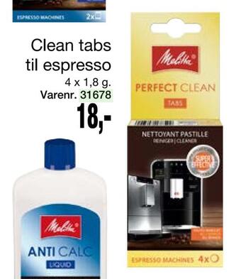 Harald Nyborg Clean tabs til espresso tilbud