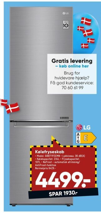 Bilka Lg køle/fryseskab tilbud