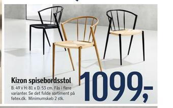 Føtex Kizon spisebordsstol tilbud