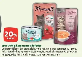 Maxi Zoo Spar 20% på moments vådfoder tilbud