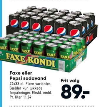 Bilka Faxe kondi sportssodavand tilbud