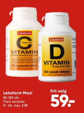 Bilka Lekaform kosttilskud tilbud