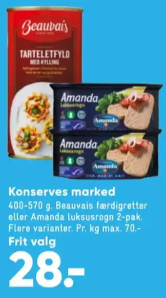 Bilka Beauvais tarteletfyld med kylling tilbud