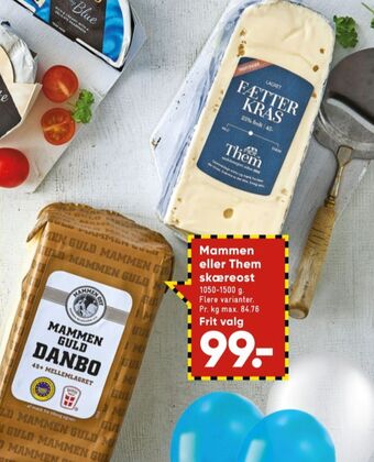 Bilka Mammen skæreost guld danbo 45+ tilbud
