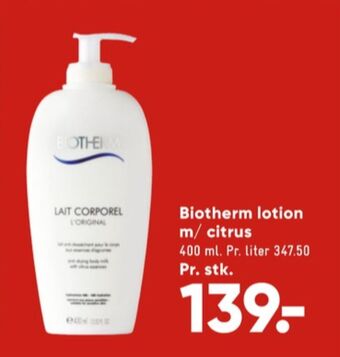 Bilka Biotherm bodylotion tilbud