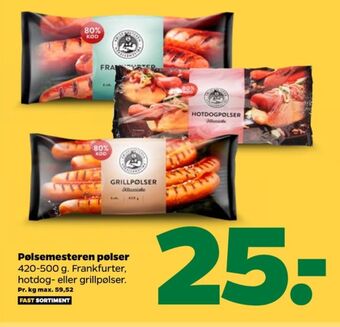 Netto Pølsemesteren grillpølser tilbud