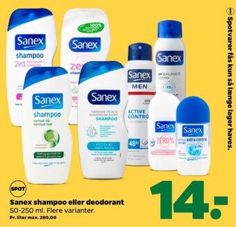 Netto Sanex shampoo tilbud