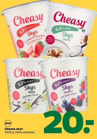 Netto Cheasy skyr vanilje 0,2% tilbud