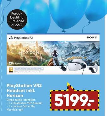 Playstation vr2 headset inkl. horizon
