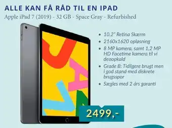 CBC Apple ipad 7 (2019) - 32 gb - space gray - refurbished tilbud