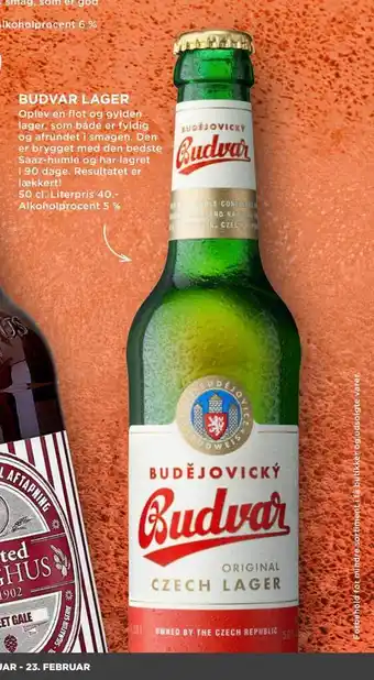 MENY Budvar lager tilbud