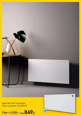 Johannes Fog Adax neo wifi elradiator tilbud