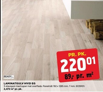 jem & fix Laminatgulv hvid eg tilbud