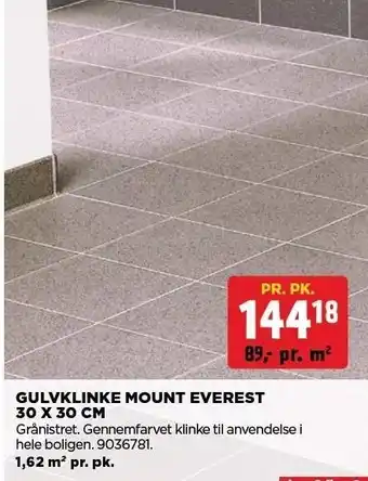jem & fix Gulvklinke mount everest 30 x 30 cm tilbud