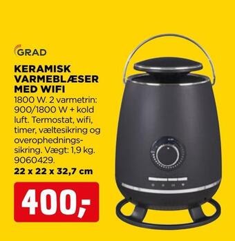 Keramisk varmeblæser med wifi