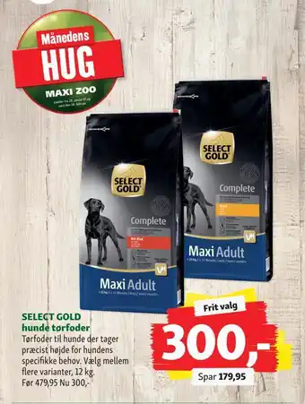 Maxi Zoo Select gold hunde tørfoder tilbud