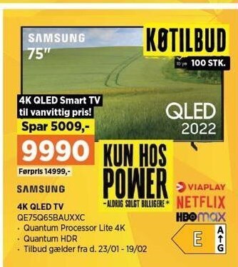Power 4k qled tv tilbud
