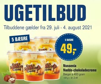 Otto Duborg Nussenia Nødde-chokoladecreme tilbud