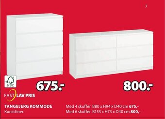 JYSK Tangbjerg Kommode tilbud