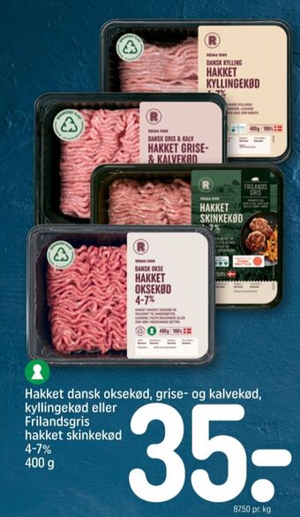 Rema 1000 hakket kalv og grisekød