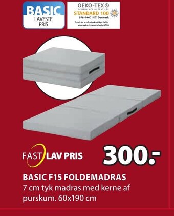 JYSK Basic F15 Foldemadras tilbud