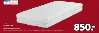 JYSK Basic S50 Springmadras tilbud