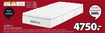 JYSK Dreamzone Gold S100 Springmadras tilbud