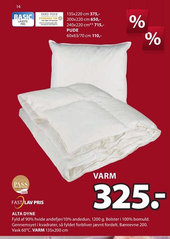 JYSK Alta Dyne tilbud