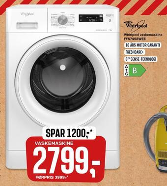Skousen Whirlpool vaskemaskine ffs7458wee tilbud