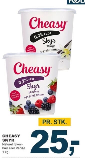 Let-Køb Cheasy skyr skovbær tilbud