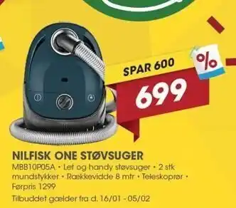 Punkt1 Nilfisk one støvsuger tilbud