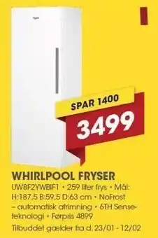 Punkt1 Whirlpool fryser tilbud