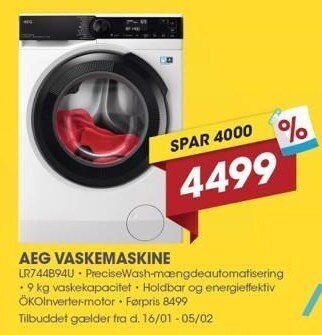 Punkt1 Aeg vaskemaskine tilbud