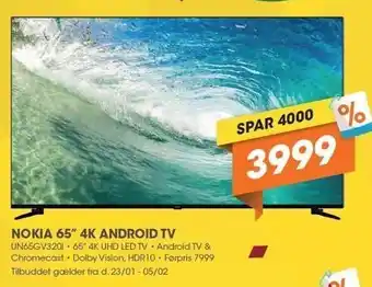 Expert Nokia 65´´ 4k android tv tilbud