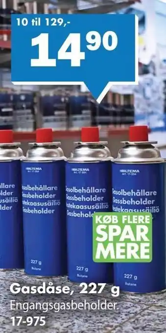 Biltema Gasdåse, 227 g tilbud