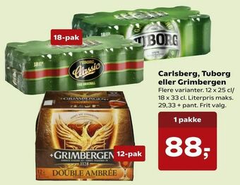 Dagli'Brugsen Carlsberg, Tuborg eller Grimbergen tilbud