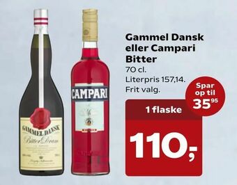 Dagli'Brugsen Gammel Dansk eller Campari Bitter tilbud