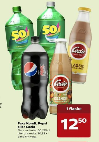 Dagli'Brugsen Faxe Kondi, Pepsi eller Cocio tilbud