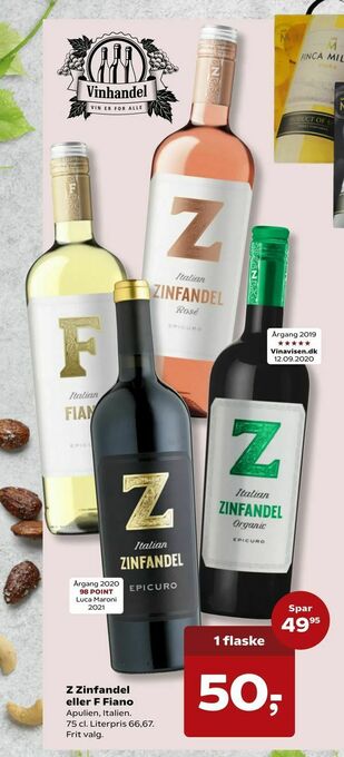 Z Zinfandel eller F Fiano