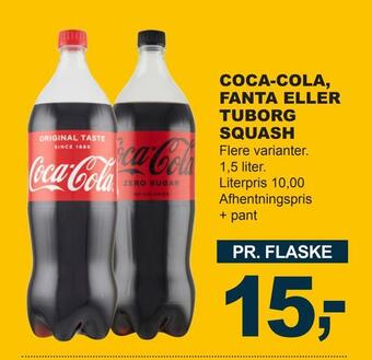 Let-Køb Coca-cola, fanta eller tuborg squash tilbud