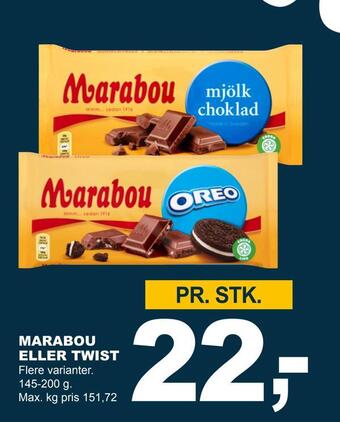 Let-Køb Marabou eller twist tilbud