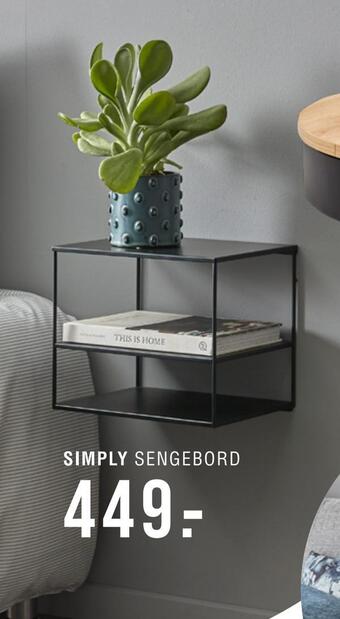 Ilva Simply sengebord tilbud