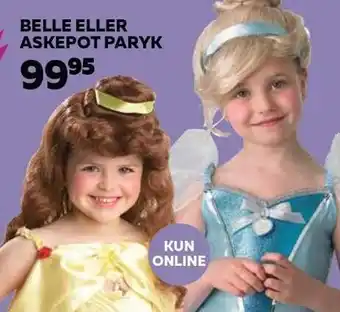 Belle eller askepot paryk