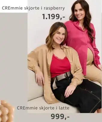 Sinnerup Cremmie skjorte i latte tilbud