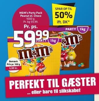 Fleggaard M&m's party pack peanut el. choco tilbud