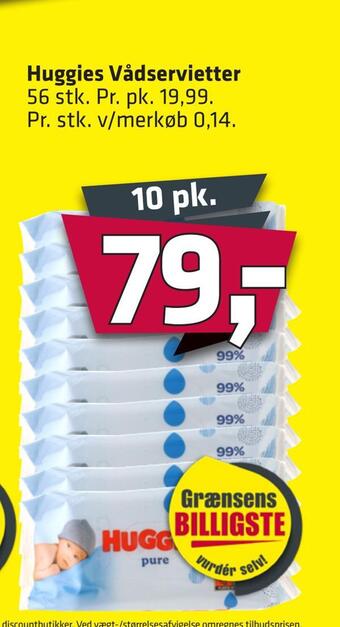 Fleggaard Huggies vådservietter tilbud