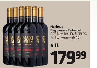 Fleggaard Maximus negroamaro zinfandel tilbud