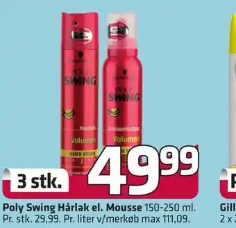 Fleggaard Poly swing hårlak el. mousse tilbud