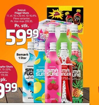 Fleggaard Små el. flügel shots tilbud