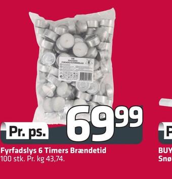 Fleggaard Fyrfadslys 6 timers brændetid tilbud